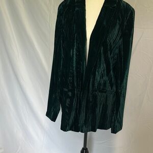 Maurices Green Velvet Blazer Jacket Large